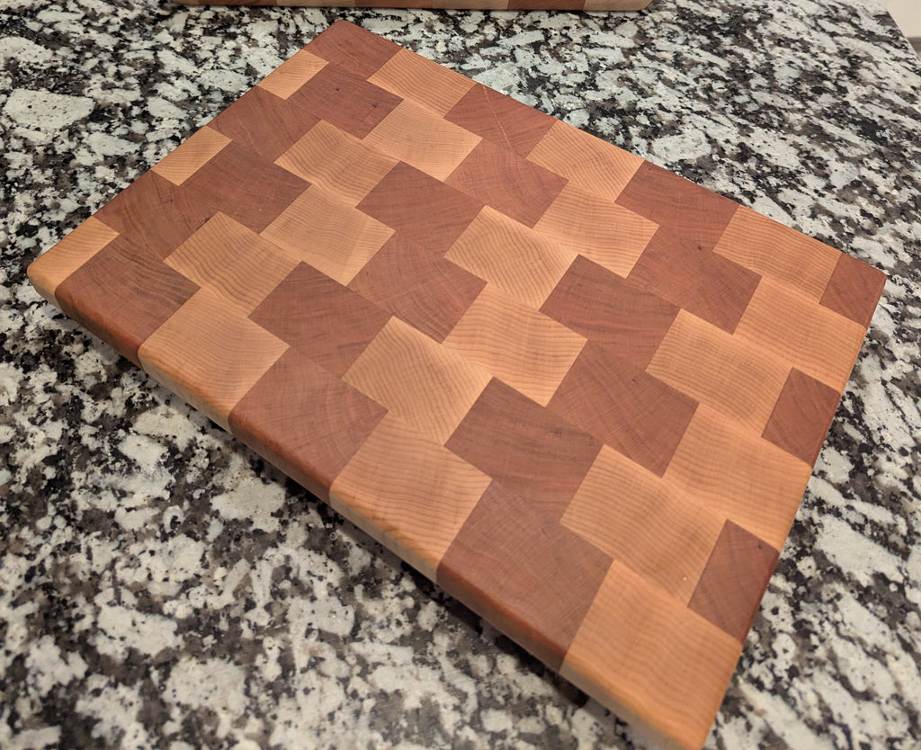 The Brick Cutting Board End Grain Hard Maple & Cherry