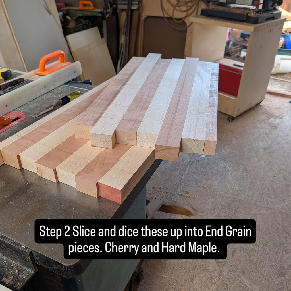 The Brick Cutting Board End Grain Hard Maple & Cherry