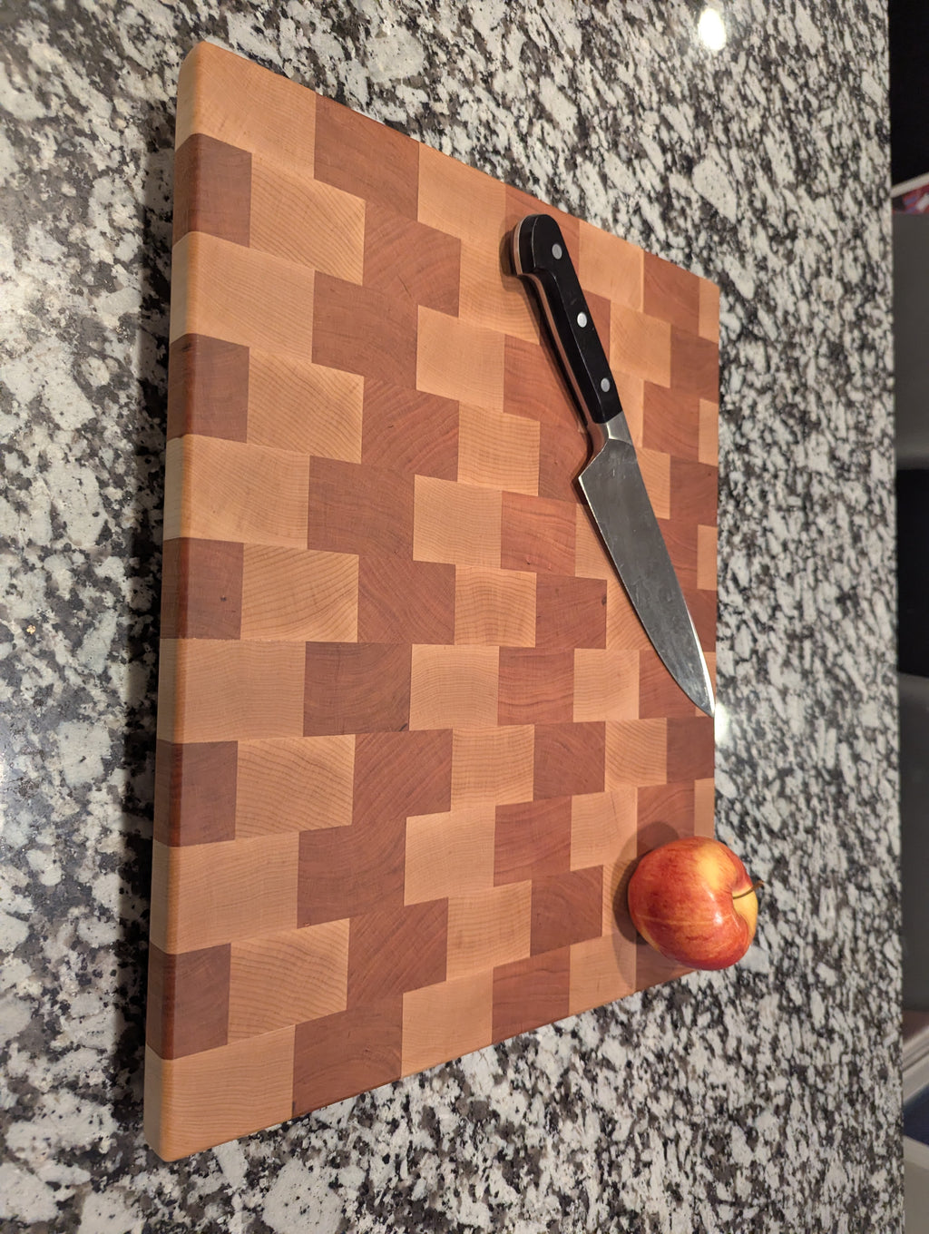 The Brick Cutting Board End Grain Hard Maple & Cherry