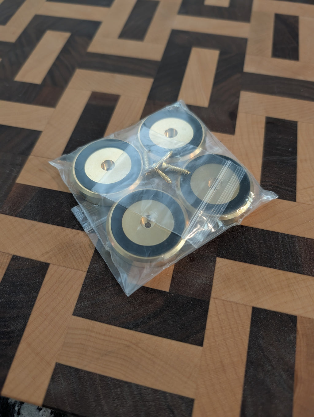 Brass Cutting Board Feet Large 1.5" diameter