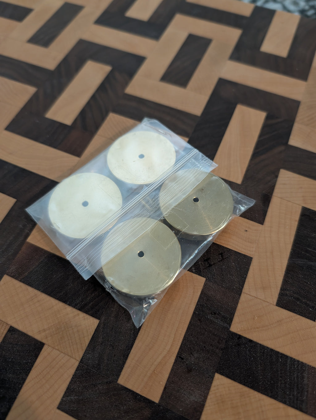 Brass Cutting Board Feet Large 1.5" diameter