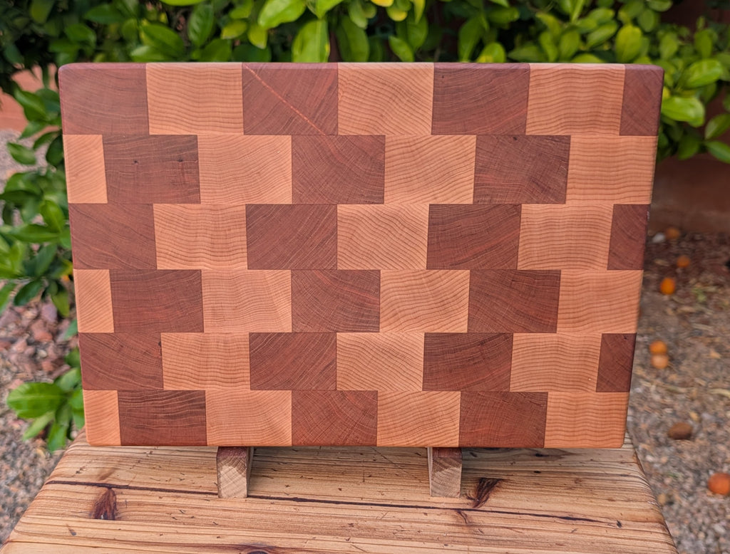 The Brick Cutting Board End Grain Hard Maple & Cherry